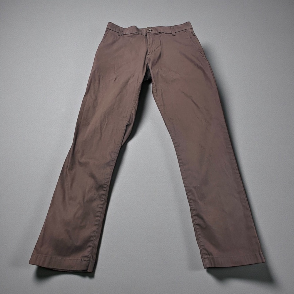 Bird Dogs Mens Chinos Pants Size 30x28 Brown Flat Front Stretch Casual